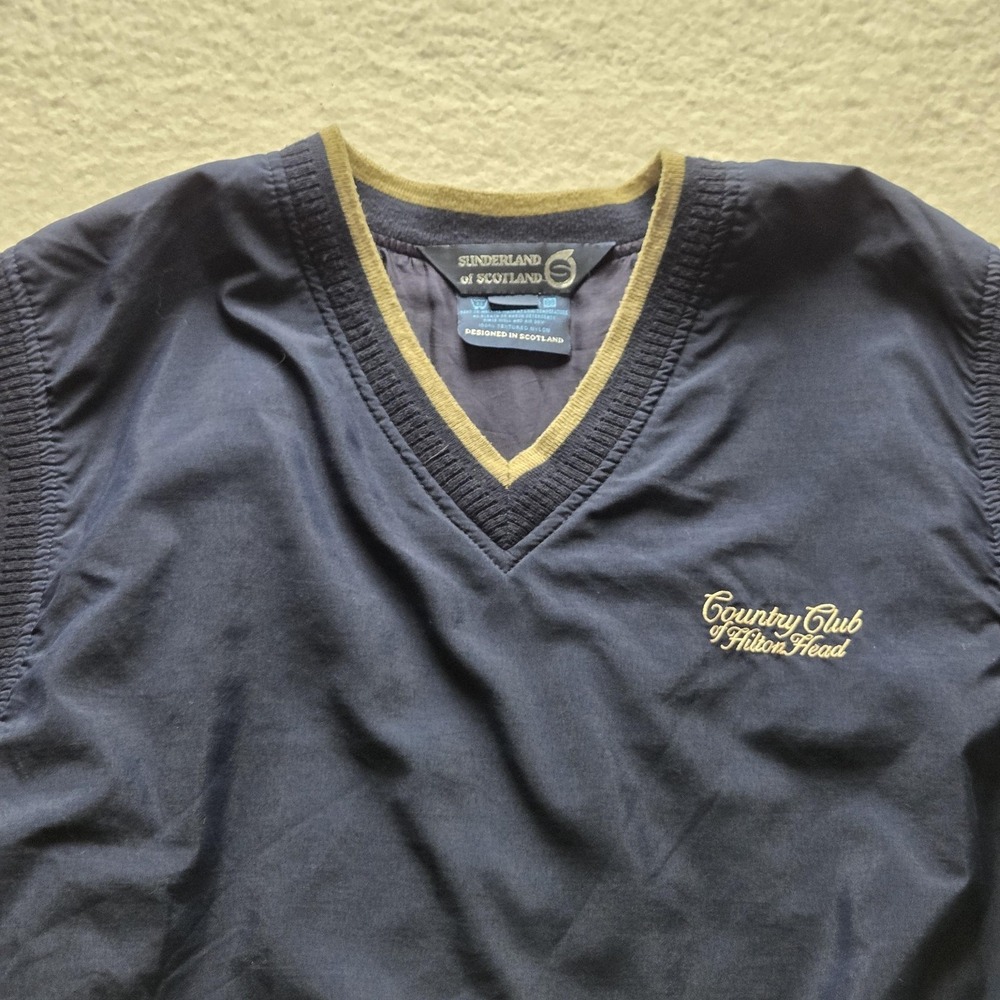 Sunderland Of Scotland Vest Mens Large Golf Windbreaker Country Club
